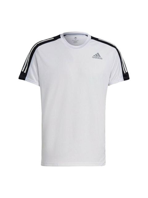 adidas Own The Run Tee Running Sports Round Neck Short Sleeve White GM1596