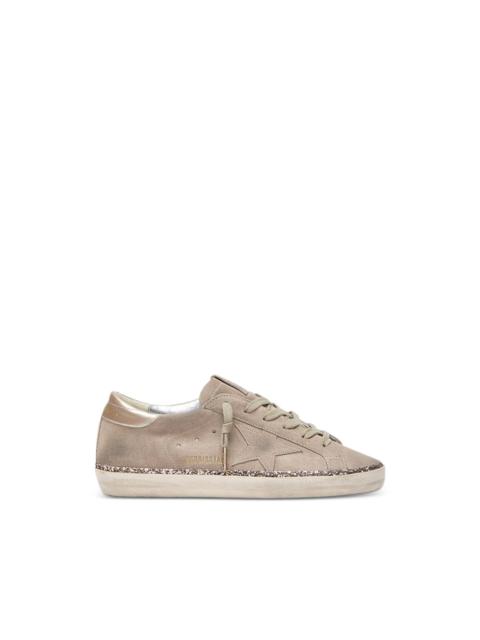 Golden Goose Super-Star glitter-star leather sneakers