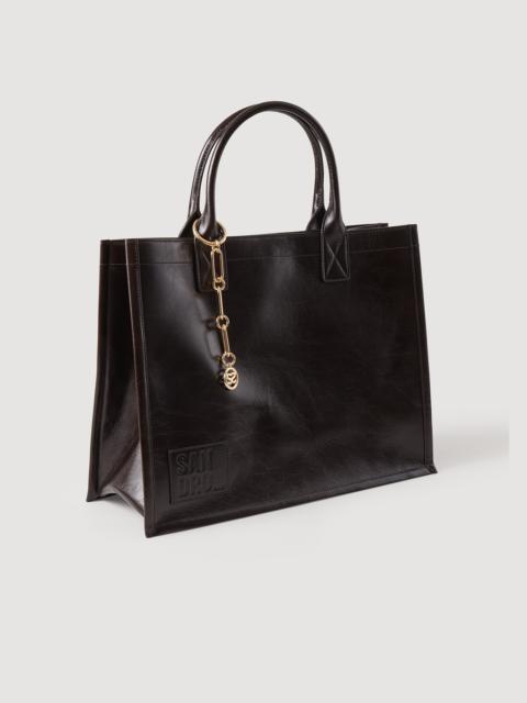 Sandro Kasbah smooth leather tote bag