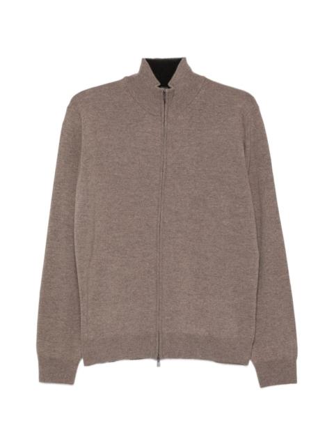 CORNELIANI zip-up knitted sweater