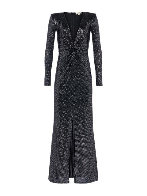 Rosetta Sequin Twist-Front Dress