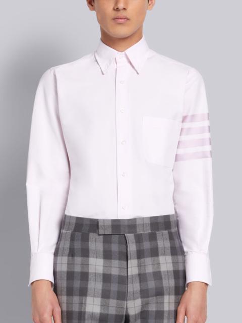Light Pink Cotton Oxford Long Sleeve Satin Weave 4-Bar Shirt