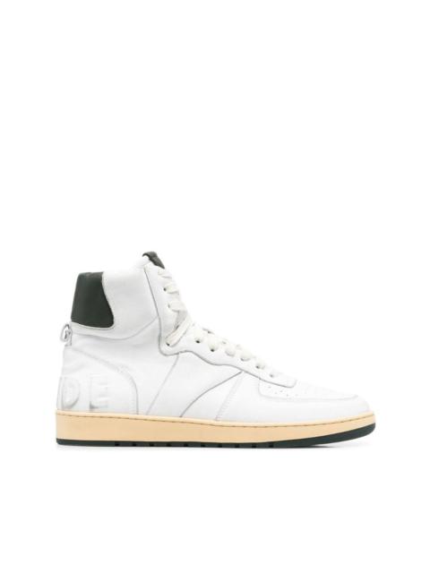 Rhude high-top leather sneakers