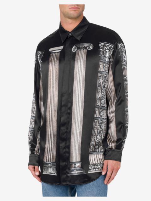 Moschino SATIN SHIRT ITALIAN COLUMNS