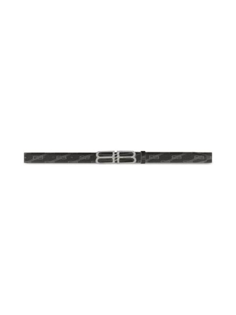 BALENCIAGA bb signature belt 30mm bb monogram coated canvas