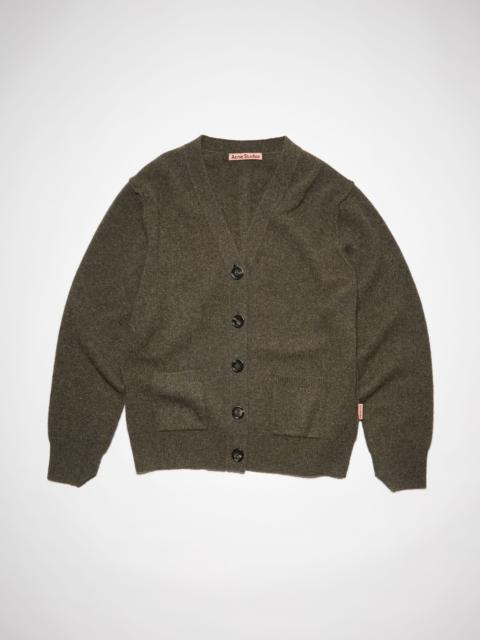 Acne Studios Wool-blend cardigan - Dark khaki melange
