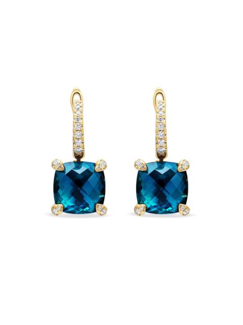 DAVID YURMAN Women's Chatelaine Drop Earrings in 18K Yellow Gold - Hampton Blue Topaz