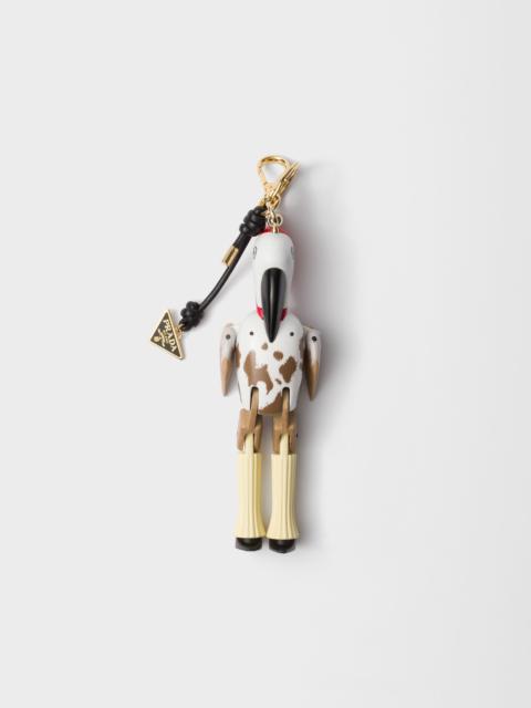 Prada Animal key ring charm with metal ring