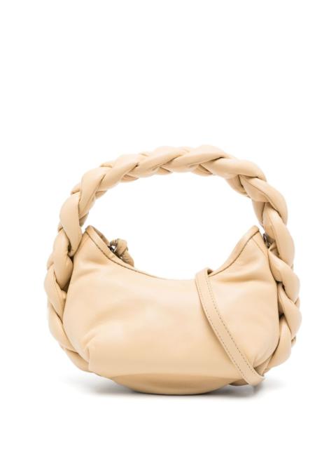 Espiga mini braided handle leather handbag