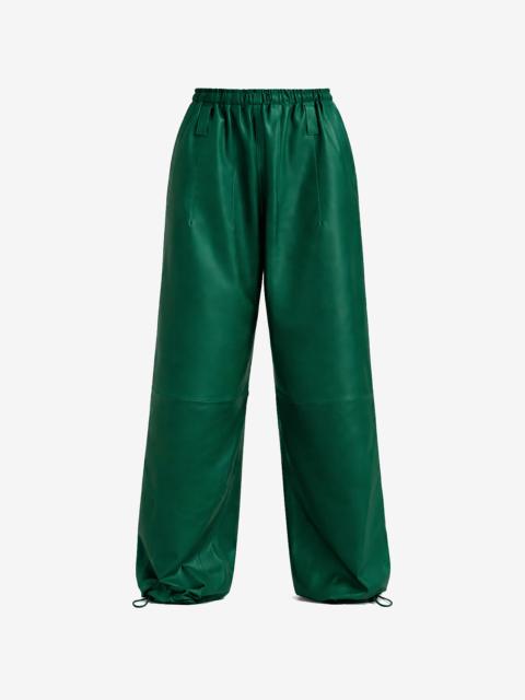 The Frankie Shop Oakdale Leather Track Pants - Green