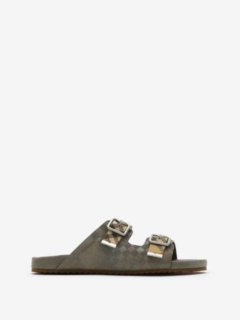 Burberry Check Suede Urchin Sandals
