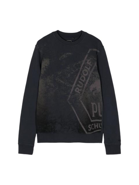 graphic-print cotton-blend sweatshirt