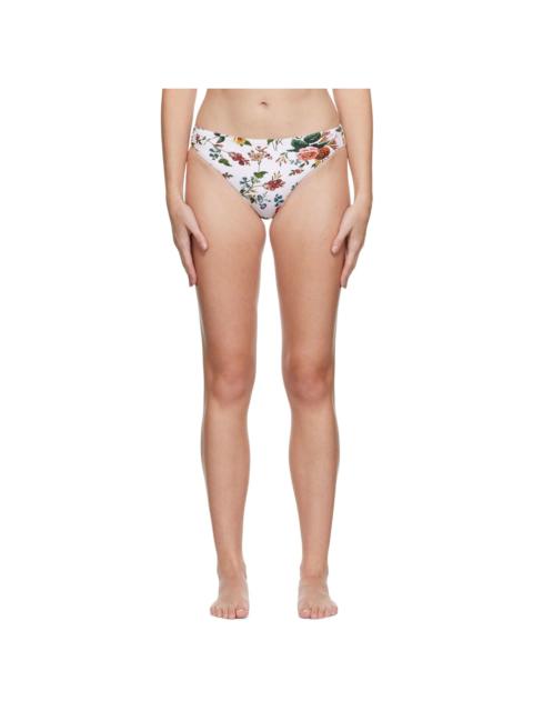 Erdem White Thea Bikini Bottom