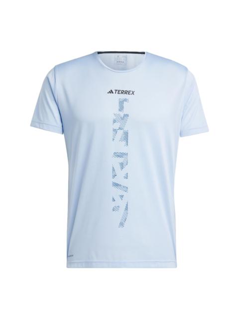 adidas TERREX Agravic Trail Running Tee 'Light Blue' HT9443