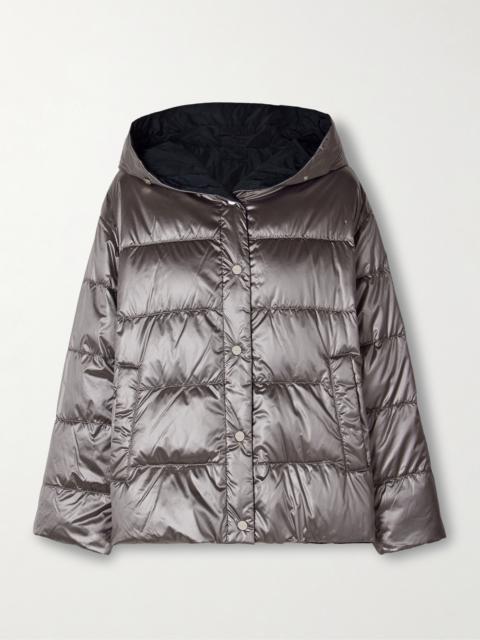 Max Mara Nico Reversible Hooded Padded Quilted Shell Down Coat