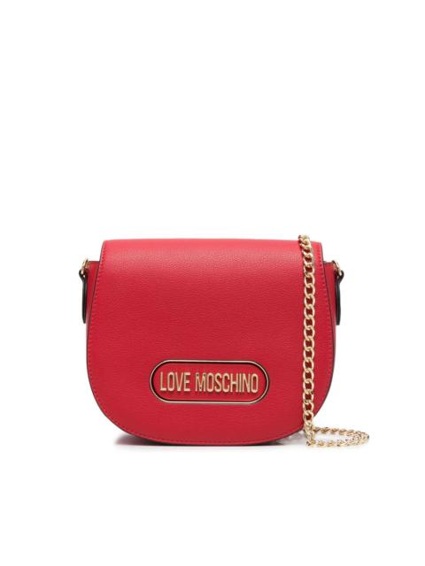 Moschino logo-plaque satchel bag