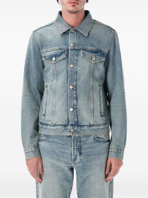 EMPORIO ARMANI faded-effect denim jacket
