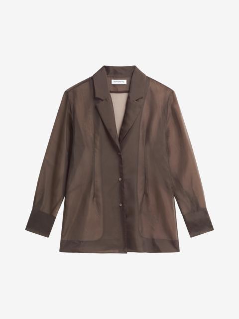 The Frankie Shop Lise Sheer Blazer - Brown