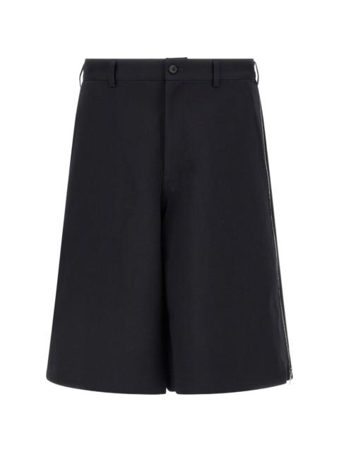 Comme des Garçons SHIRT herringbone side-zip shorts