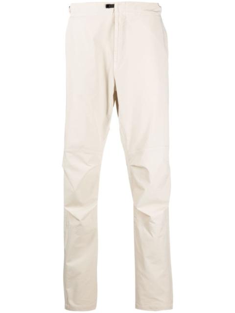 Stone Island strap-detail high-rise tapered-leg trousers