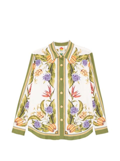 FARM RIO Sand Tropical floral-print shirt