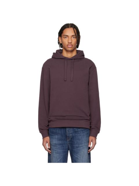 HUGO Burgundy Cotton Terry Hoodie
