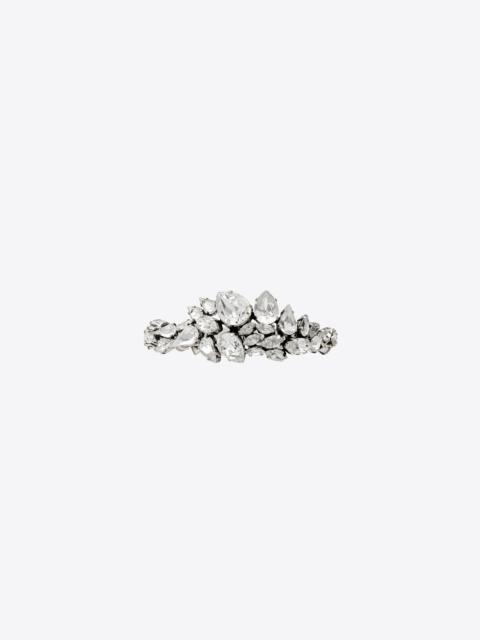rhinestone bouquet bracelet in metal