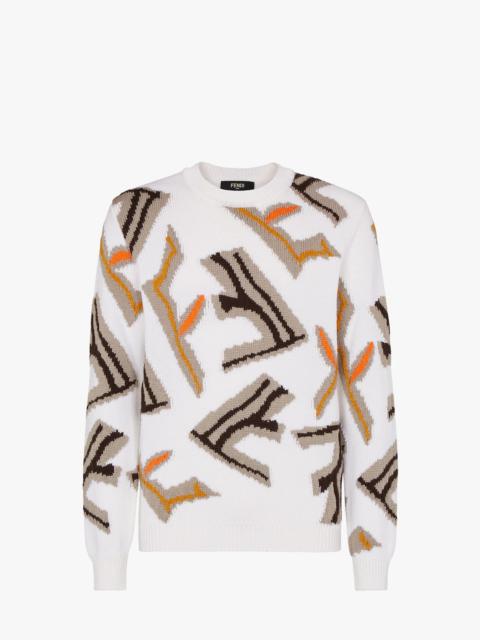 FENDI White wool sweater