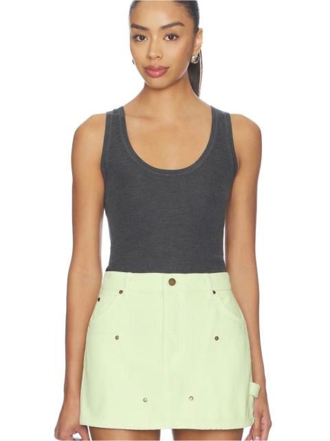 RENGGLI Scoop Neck Rib Tank