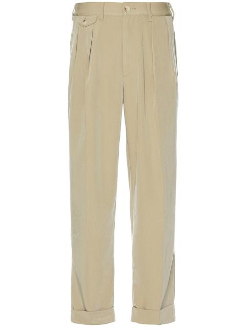 BEAMS PLUS 2 Pleats Trousers Pe Twill