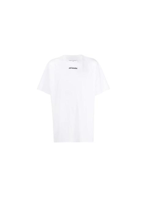 Off-White Off-White Back Arrow Printing Pattern Round Neck Short Sleeve Loose Fit White OMAA038E20JER0020125