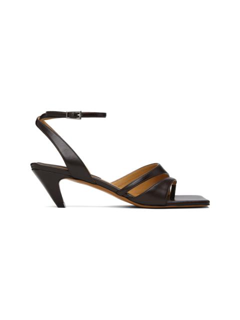 Stella McCartney Brown Stella Spur Kitten Heeled Sandals