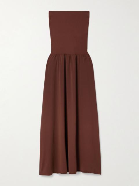 ERES Oda strapless stretch-jersey maxi dress Chocolate