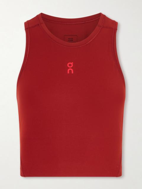 On Year Of The Horse Cropped Printed Stretch Recycled Top