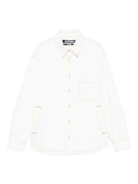 JACQUEMUS contrast-stitch shirt jacket
