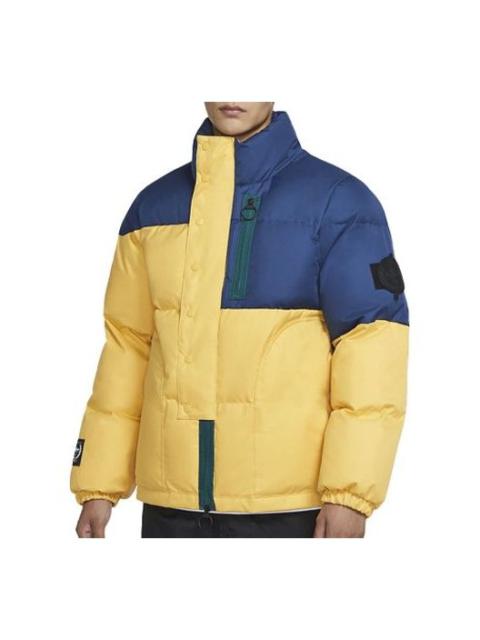 Nike 나이키 프리미엄 체재 온난한 Colorblock에 의하여 길쌈된 캐주얼 대 고리 황색 CK6779-761