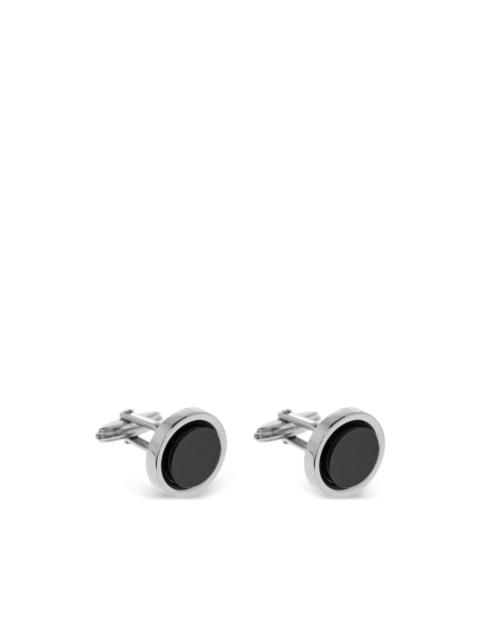 Lanvin platinum-plated onyx cufflinks