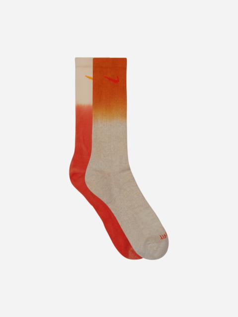 Nike Everyday Plus Cushioned Crew Socks Orange / Red / Cream