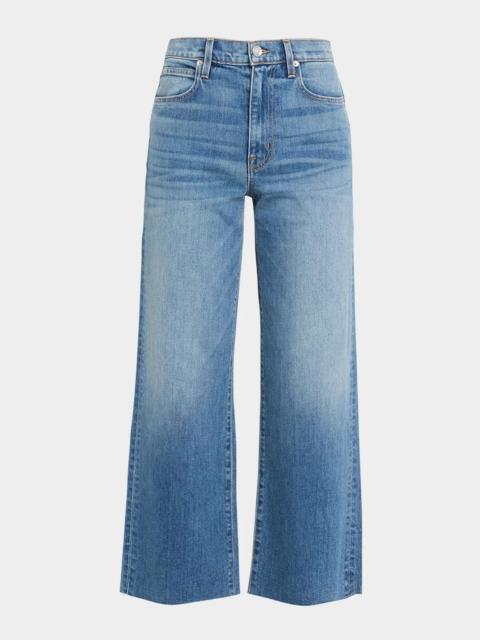 SLVRLAKE Grace High-Rise Wide-Leg Crop Jeans