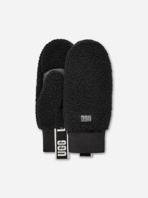 UGG ® Women's ®fluff Mitten With Logo Tape Fleece in Black
