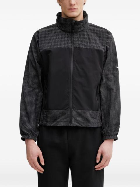The North Face check-pattern panelled jacket