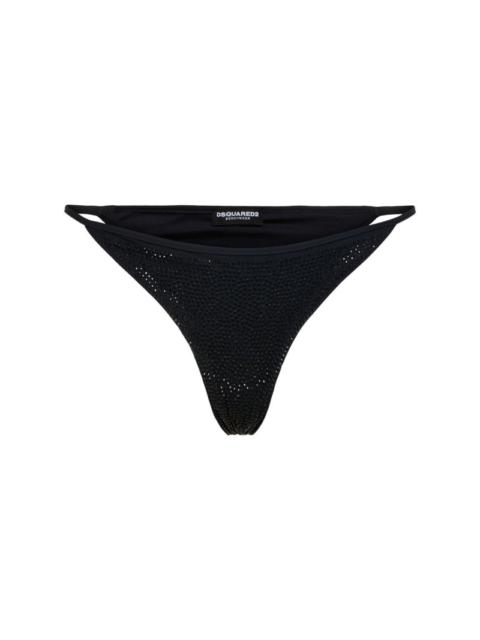 DSQUARED2 Icon embellished lycra bikini bottoms