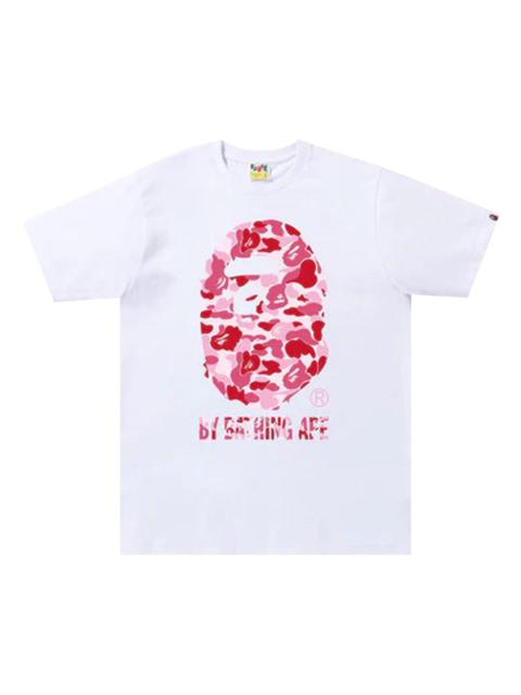 A BATHING APE® BAPE ABC Camo By Bathing Ape Tee 'White/Pink'