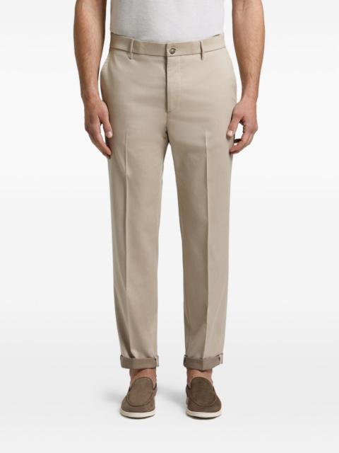PESERICO pressed-crease turn-up trousers