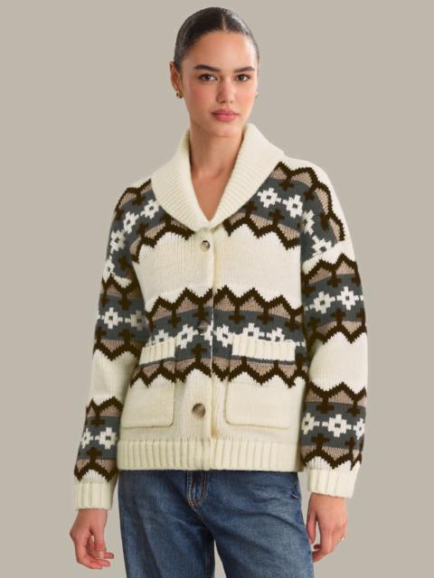 525 america Ramona: Fair Isle Shawl Cardigan