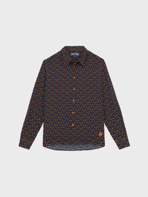 Vilebrequin MEN COTTON VOILE SHIRT MICRO RONDE DES TORTUES