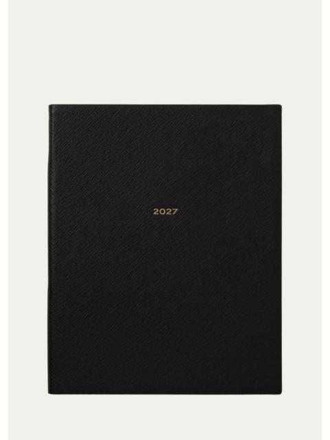 Smythson Portobello 2027 Weekly Vertical Journal in Panama Leather
