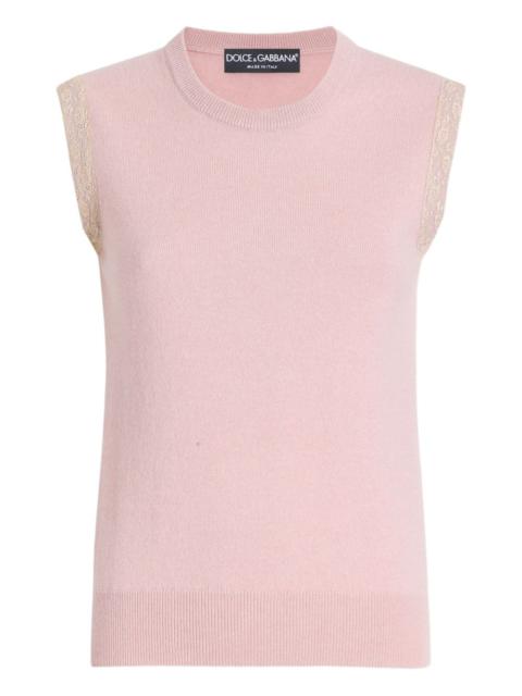 Dolce & Gabbana lace-detail sleeveless vest