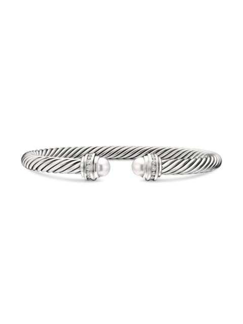 DAVID YURMAN Women's Cable Classics Bracelet With Pearls & Diamonds - Pearl