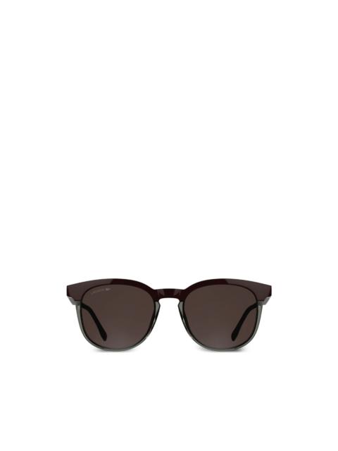 LACOSTE round-frame logo-plaque sunglasses